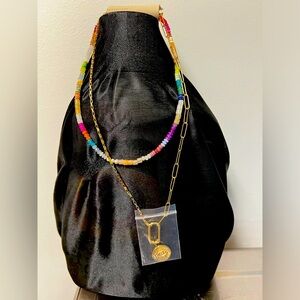 ANTHOLOGY beautiful two necklace set with evil eye NWT  retails 68 my price 44.